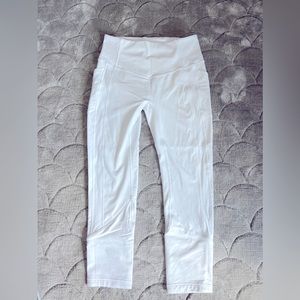 Lululemon White Athletic Crop Pant